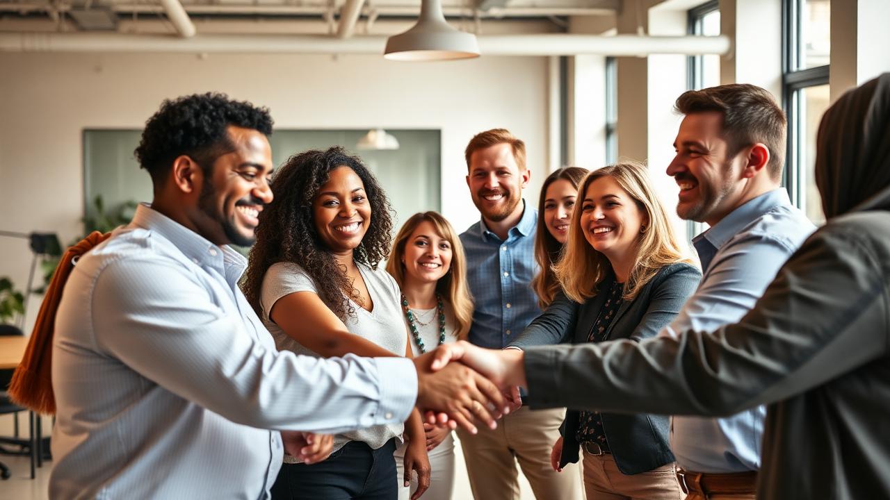 Employees celebrating shared ownership of their business through an EOT