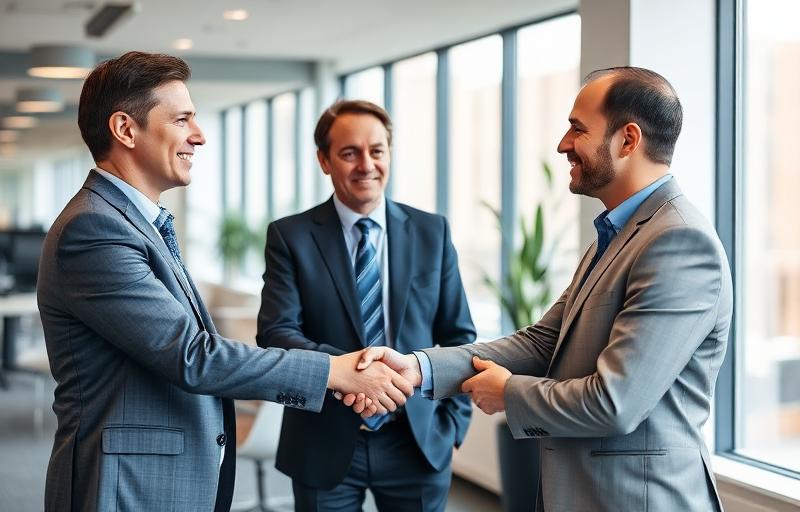 Business advisers meeting a client for a funding consultation