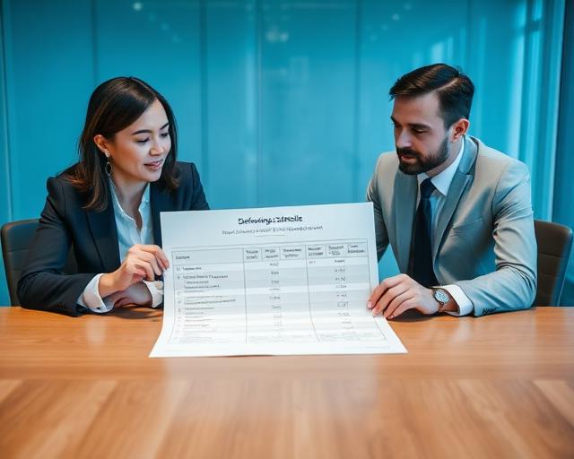 Advisers reviewing a staged payment schedule for an EOT transaction