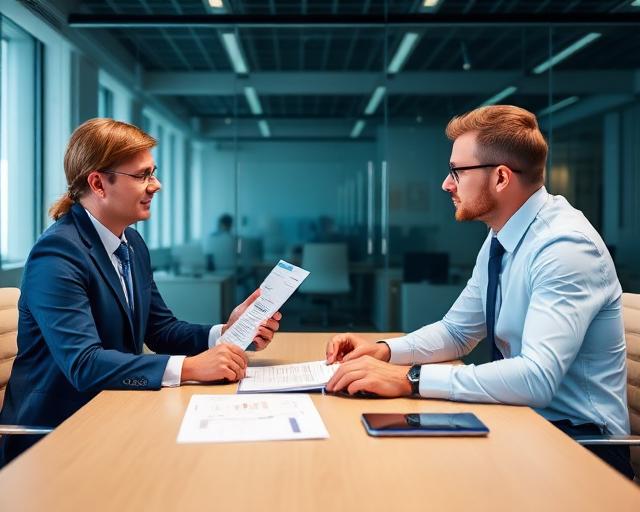 Adviser reviewing business suitability with a client