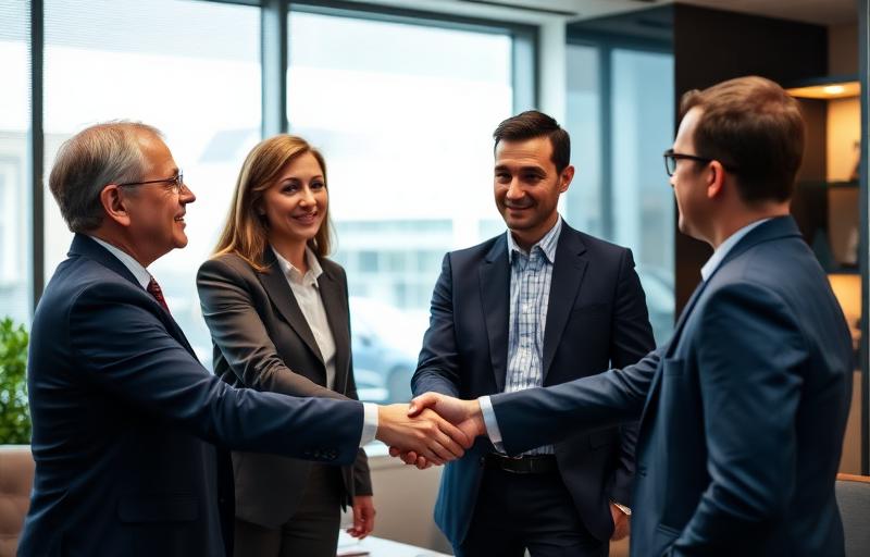 Business advisers meeting a client for a valuation consultation