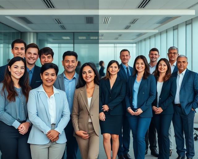 Employee group and management team comparison
