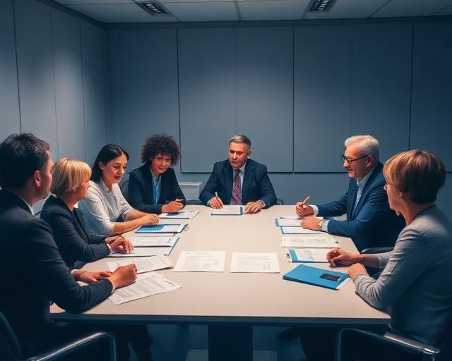 Trustees and directors in a governance meeting