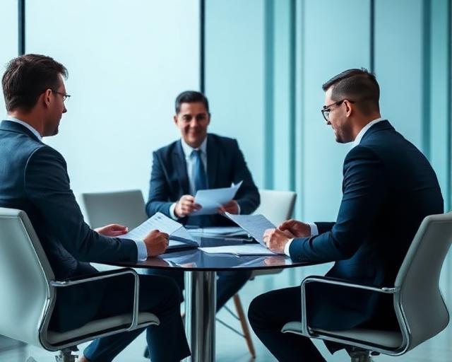 Professionals reviewing a business valuation